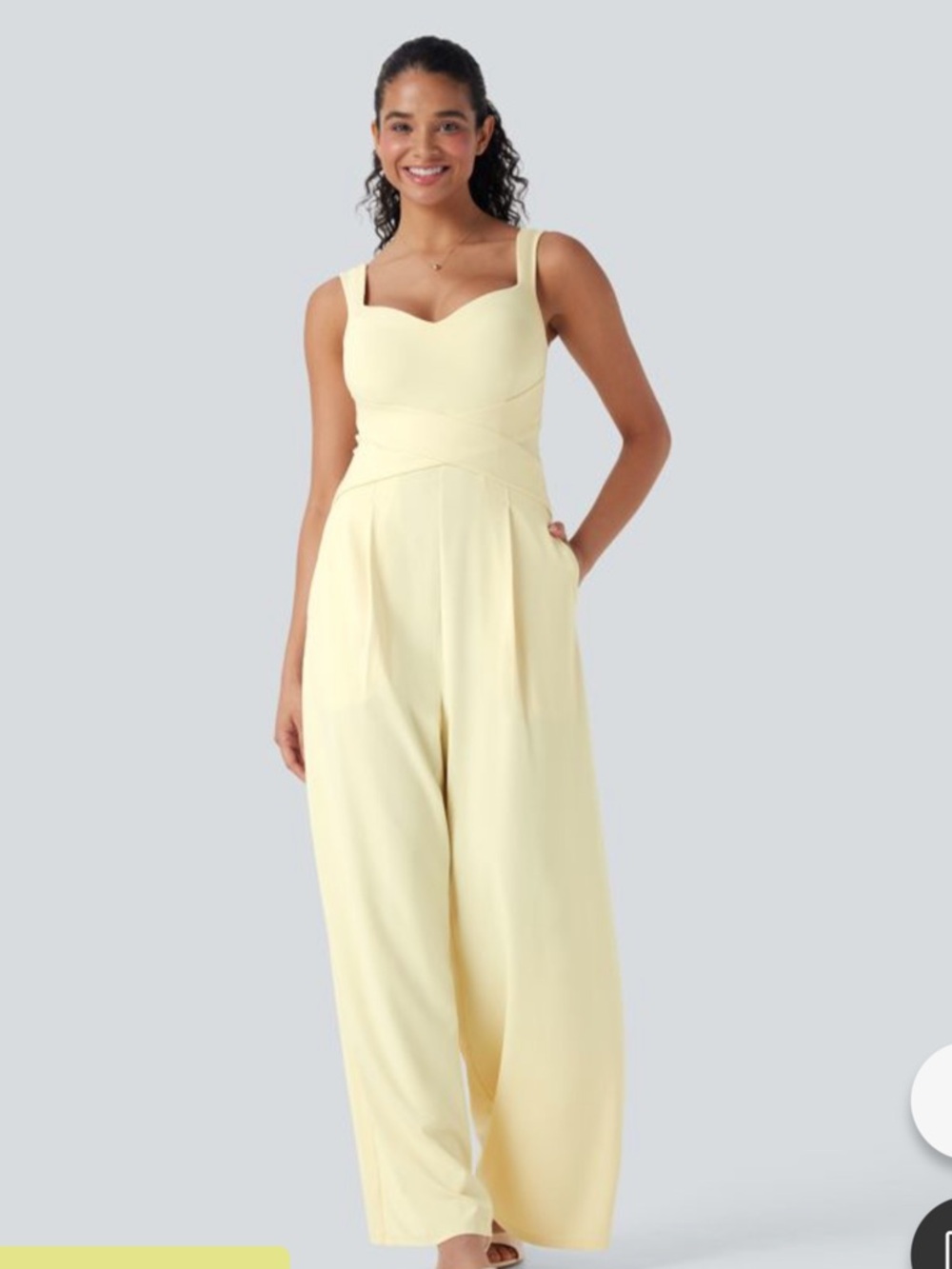 HALARA U Back Sleeveless Casual Jumpsuit with Pockets Size XS/S